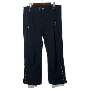 Obermeyer Black Studded Hem Straight Leg Ski Pants 16